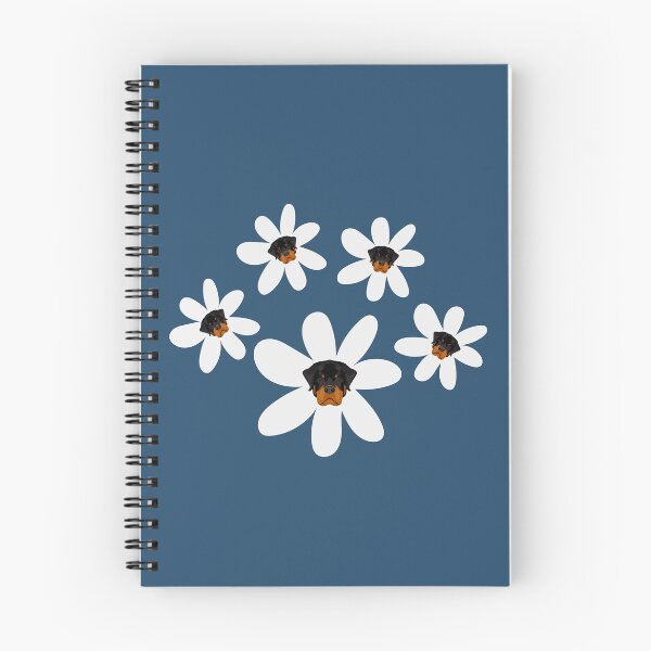 Item preview, Rottweiler Head in White Flower designed and sold by SeasonalDogs.