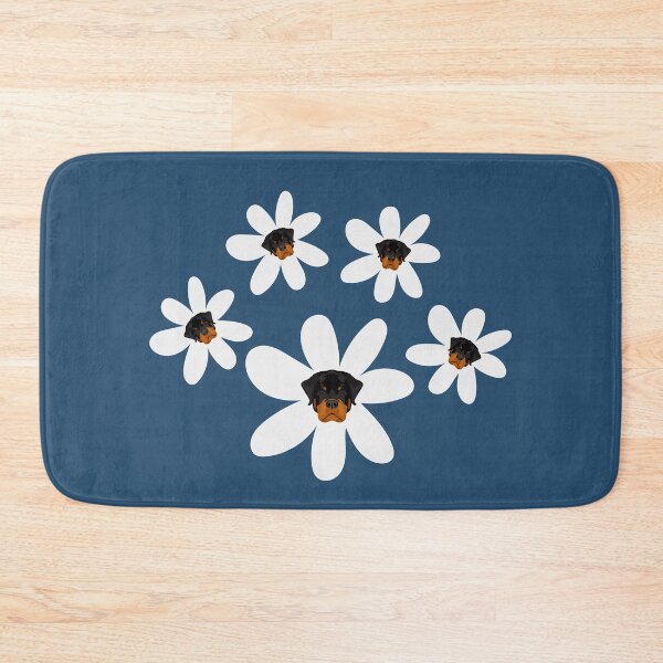 Item preview, Rottweiler Head in White Flower designed and sold by SeasonalDogs.
