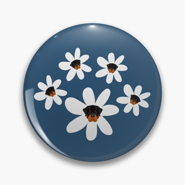 Item preview, Rottweiler Head in White Flower designed and sold by SeasonalDogs.