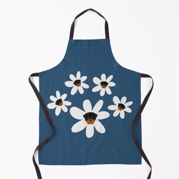 Item preview, Rottweiler Head in White Flower designed and sold by SeasonalDogs.
