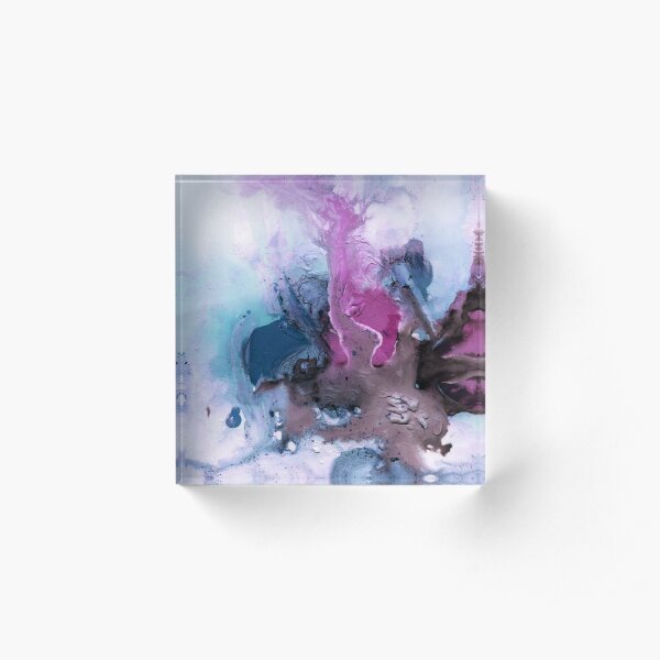 Abstract Watercolor Painting Acrylic Block