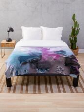 Abstract Watercolor Painting Throw Blanket