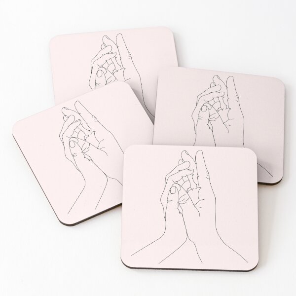 Item preview, Continuous line drawing of two hands of a happy couple.  designed and sold by AllaLineArt.