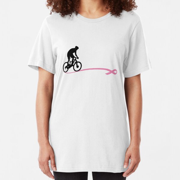 Breast Cancer Awareness - Mountain Bike Slim Fit T-Shirt