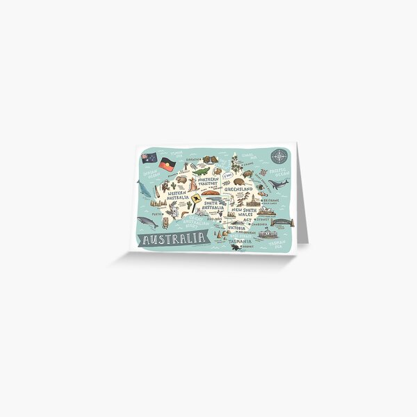 Item preview, Map of Australia designed and sold by Those Pencil Shavings.