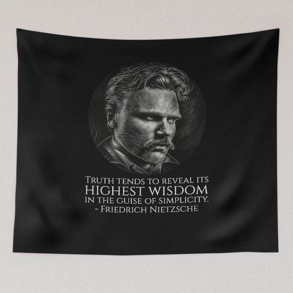 Item preview, Friedrich Nietzsche Quote - Truth tends to reveal its highest wisdom in the guise of simplicity. - Philosophy designed and sold by Styrman.