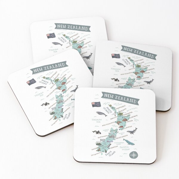 Item preview, Map of New Zealand designed and sold by Those Pencil Shavings.