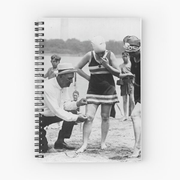 Item preview, Bathing Beach Cop Measures Bathing Suit, 1920s designed and sold by World Vintage Photos.