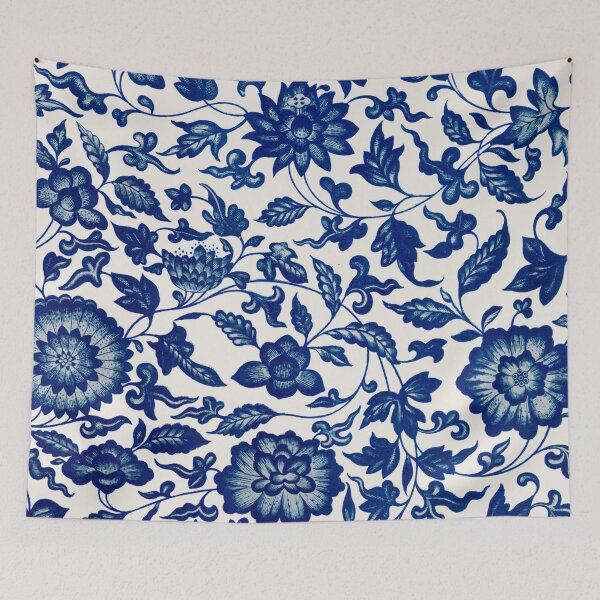 Item preview, Chinese blue flower pattern designed and sold by superbling.