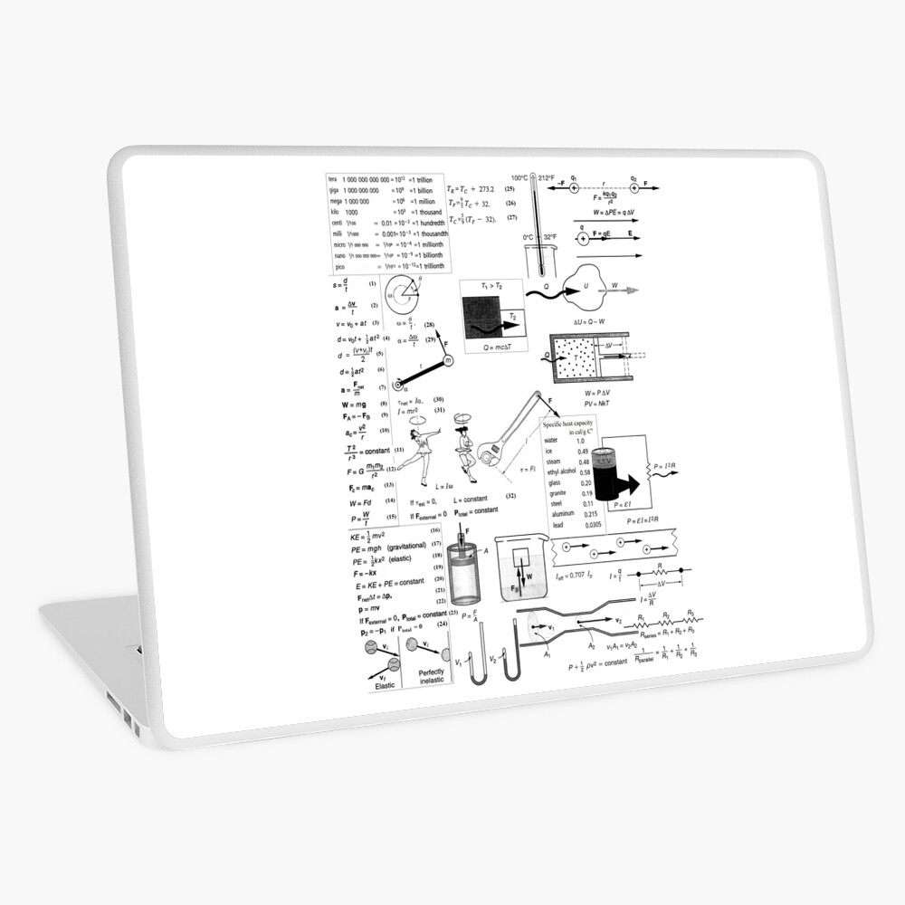 General Physics Formula Set, pd,x750,macbook_air_13-pad,1000x1000,f8f8f8