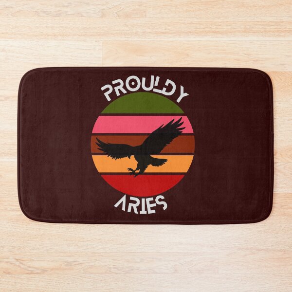 Item preview, White text Retro Aries horoscope designed and sold by Fermart.