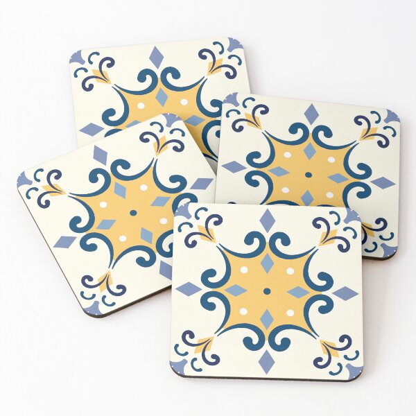 Item preview, Azulejos | Portuguese Blue and Yellow Tiles Pattern designed and sold by LaMadeleine.