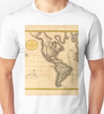 A new map of America, from the latest authorities Unisex T-Shirt