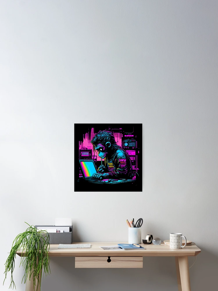 Thumbnail 2 of 3, Poster, Code coder coding, monkey programmer designed and sold by Danylo Mikhnievych.