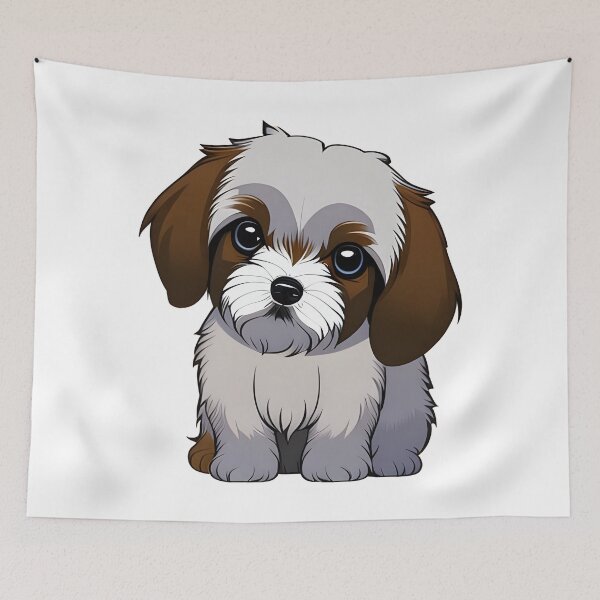 Item preview, Cute Shih Tzu Puppy, cartoon drawing, Ai Generated Art  designed and sold by ACC .