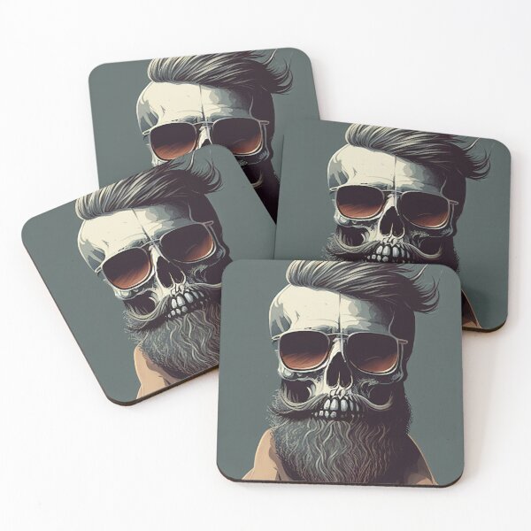 Item preview, hipster skull designed and sold by PixelPack Design.