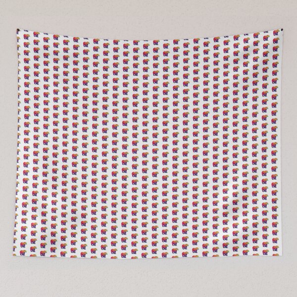 Aperçu de l'œuvre Ours arc-en-ciel abstrait géométrique créée et vendue par shaldesign.