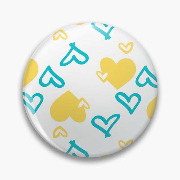 Item preview, Corazones en azul y amarillo designed and sold by MonkeyAndDonkey.