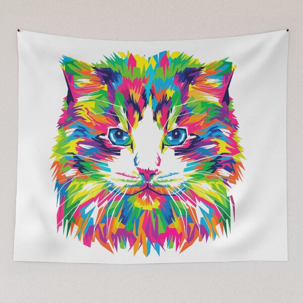 Item preview, Colorful cat designed and sold by LegendaryOddity.