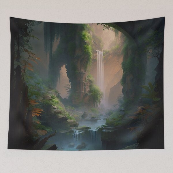 Item preview, 31 - Sacred Pools Waterfalls Inner Earth Ethereal designed and sold by StarbuckLight.
