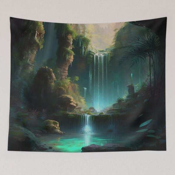 Item preview, 32 - Sacred Pools Waterfalls Inner Earth Ethereal designed and sold by StarbuckLight.
