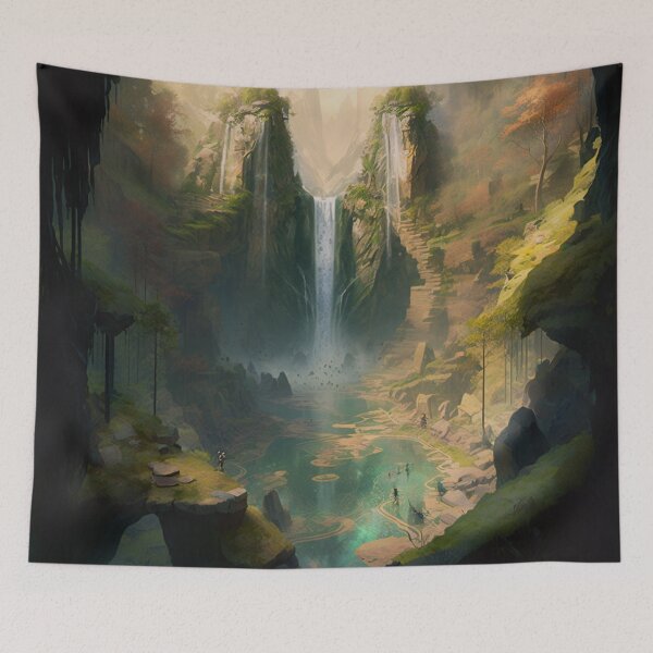 Item preview, 33 - Sacred Pools Waterfalls Inner Earth Ethereal designed and sold by StarbuckLight.