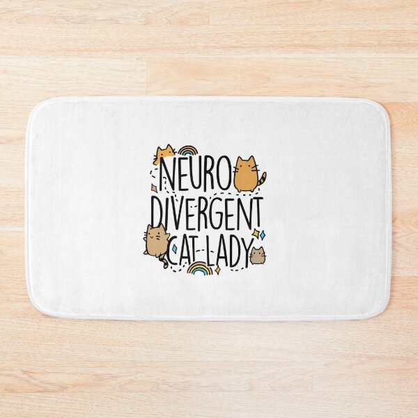 Item preview, Neurodivergent Cat Lady, Funny Cat Art Quote for Cat Owner designed and sold by BootsBoots.