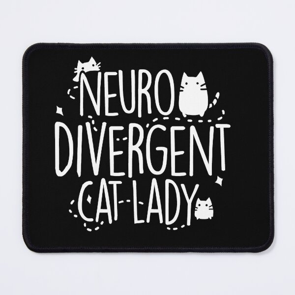 Item preview, Neurodivergent Cat Lady, Funny Cat Art Quote for Cat Owner designed and sold by BootsBoots.