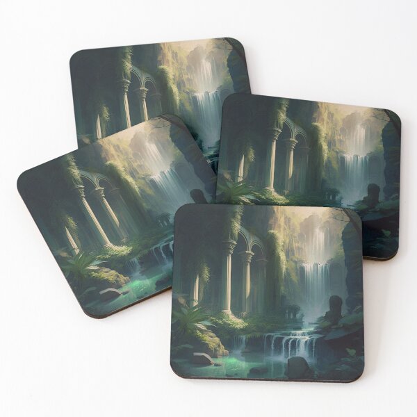 Item preview, 34 - Sacred Pools Waterfalls Inner Earth Ethereal designed and sold by StarbuckLight.