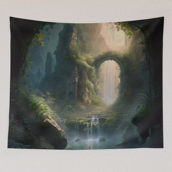 Item preview, 37 - Sacred Pools Waterfalls Inner Earth Ethereal designed and sold by StarbuckLight.