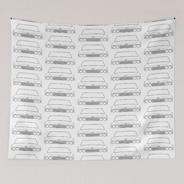 Item preview, Jensen Interceptor classic car outline graphic (black) designed and sold by soitwouldseem.