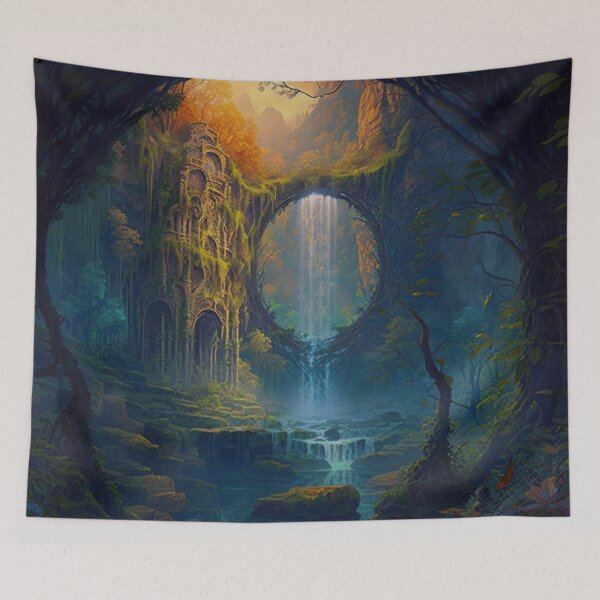 Item preview, 38 - Sacred Pools Waterfalls Inner Earth Ethereal designed and sold by StarbuckLight.