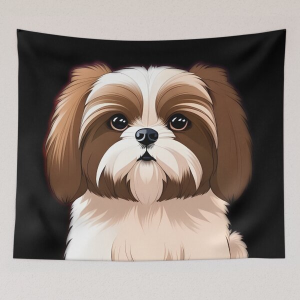 Item preview, Cute Shih Tzu Puppy, cartoon drawing, Ai Generated Art  designed and sold by ACC .