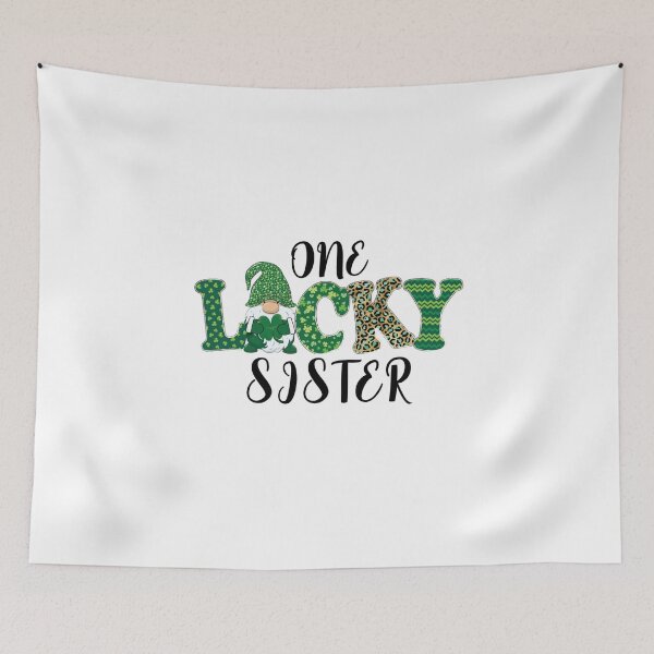 Item preview, ONE LUCKY SISTER - St patricks day quote for sisters designed and sold by KatisDesign.