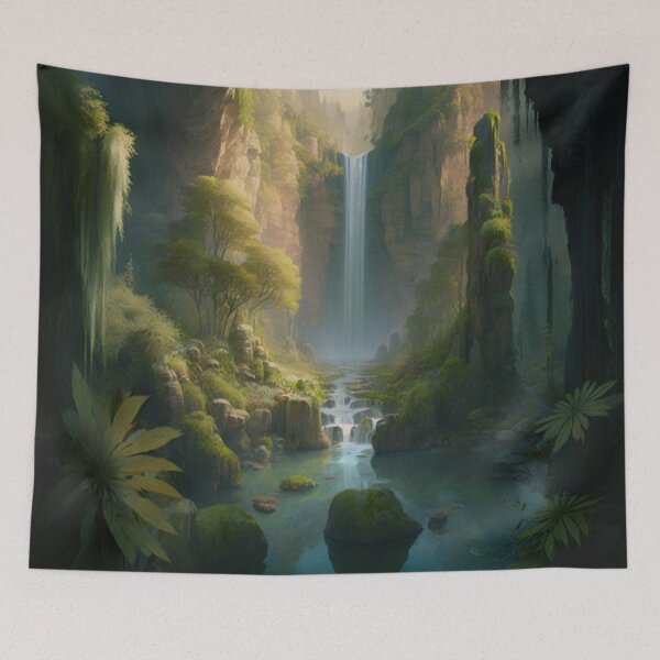 Item preview, 39 - Sacred Pools Waterfalls Inner Earth Ethereal designed and sold by StarbuckLight.