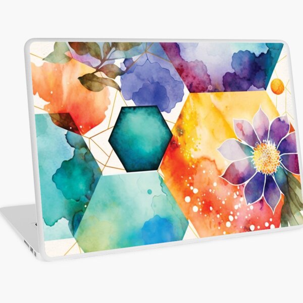 Item preview, Abstract Meadow. Vivid Colors. Watercolor Geometric and Floral Surface Art. designed and sold by LotusBlanc.