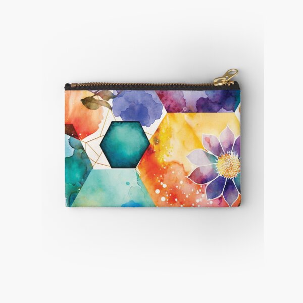 Item preview, Abstract Meadow. Vivid Colors. Watercolor Geometric and Floral Surface Art. designed and sold by LotusBlanc.