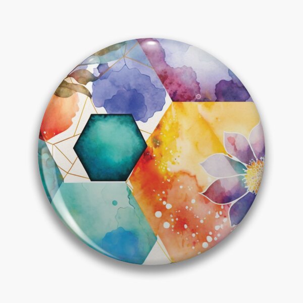 Item preview, Abstract Meadow. Vivid Colors. Watercolor Geometric and Floral Surface Art. designed and sold by LotusBlanc.