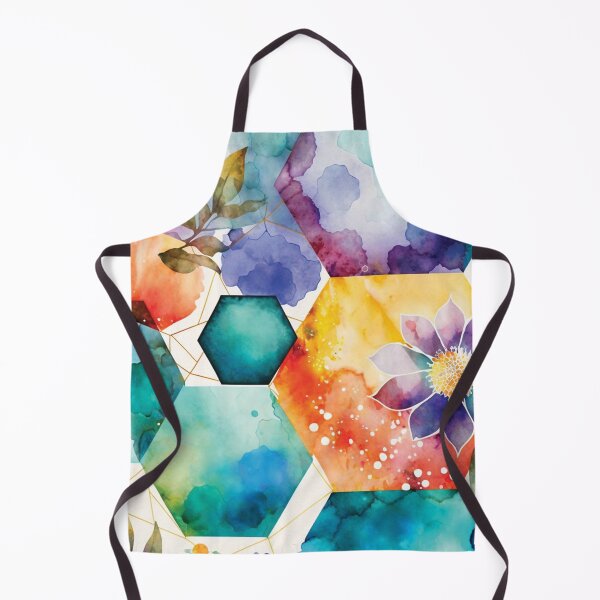 Item preview, Abstract Meadow. Vivid Colors. Watercolor Geometric and Floral Surface Art. designed and sold by LotusBlanc.