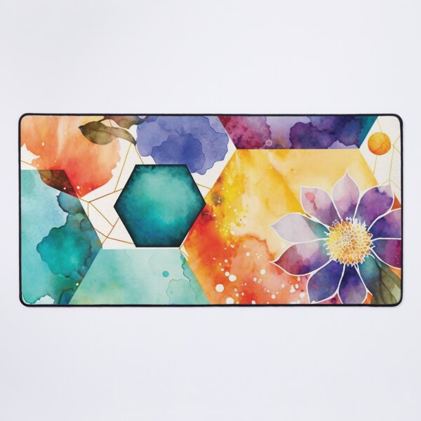 Item preview, Abstract Meadow. Vivid Colors. Watercolor Geometric and Floral Surface Art. designed and sold by LotusBlanc.