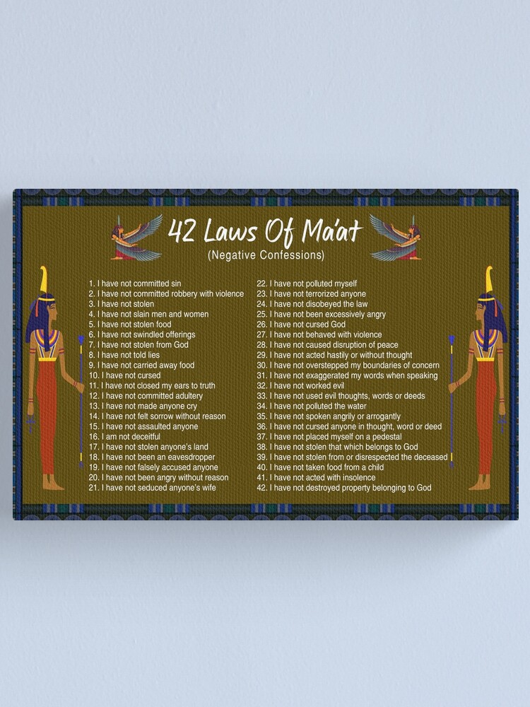 The 42 Laws Of Maat - Negative Confessions