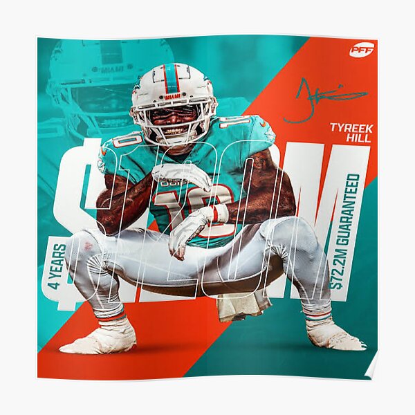 tyreek hill dolphins  Poster for Sale by beekayprints