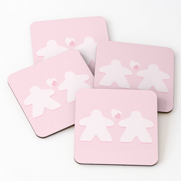 Item preview, Pink Heart Board Game Meeple Love Valentine Pattern designed and sold by BeamGeeks.