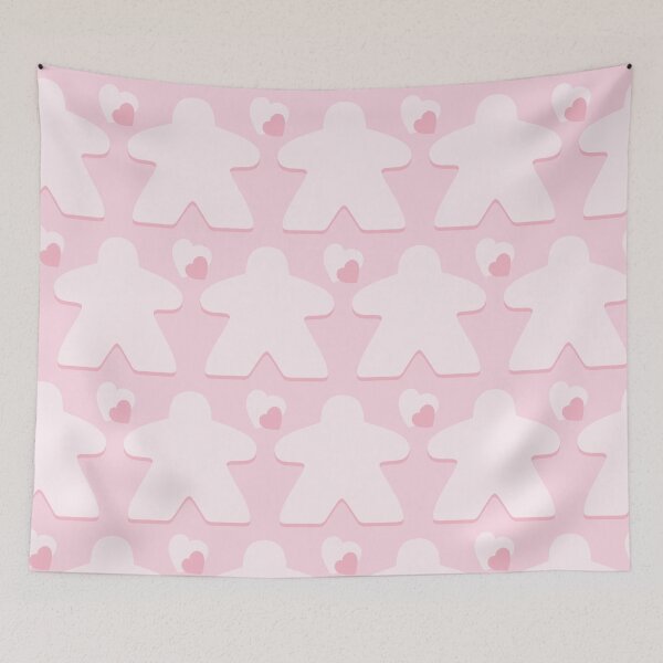 Item preview, Pink Heart Board Game Meeple Love Valentine Pattern designed and sold by BeamGeeks.