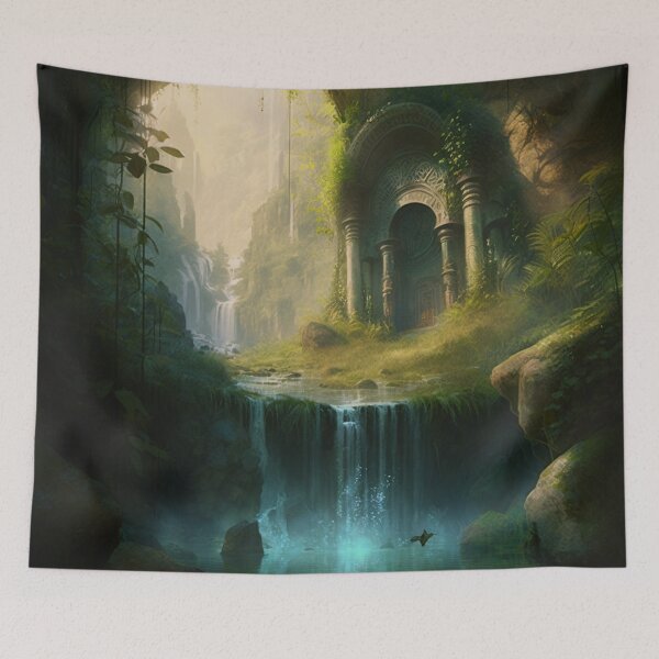 Item preview, 43 - Sacred Pools Waterfalls Inner Earth Ethereal designed and sold by StarbuckLight.