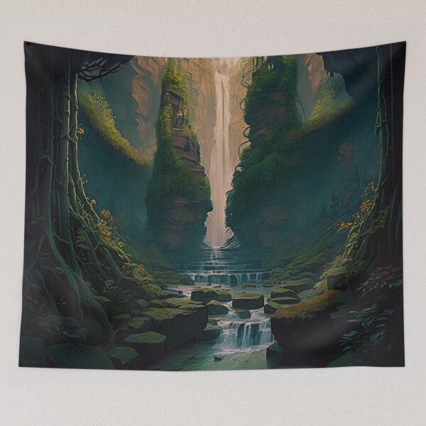 Item preview, 44 - Sacred Pools Waterfalls Inner Earth Ethereal designed and sold by StarbuckLight.