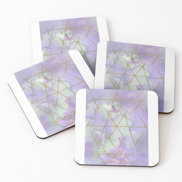 Item preview, Watercolor Tarot Birth Cards - Strength and The Star designed and sold by AstralAluminum.