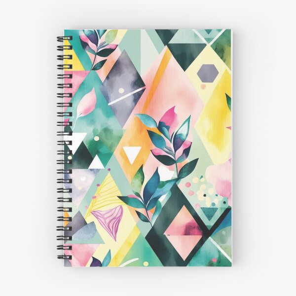 Item preview, Abstract Watercolor Geometric and Floral Surface Art designed and sold by LotusBlanc.