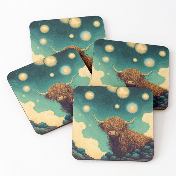 Item preview, Van Gogh Scottish Highland Cow designed and sold by curiouswonder.