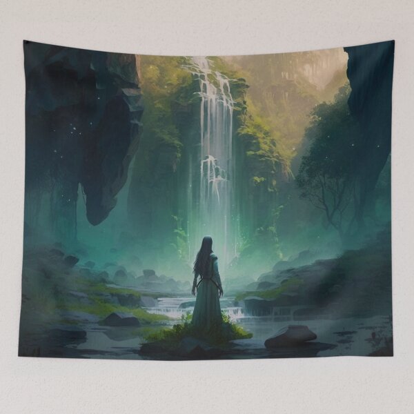 Item preview, 46 - Sacred Pools Waterfalls Inner Earth Ethereal designed and sold by StarbuckLight.